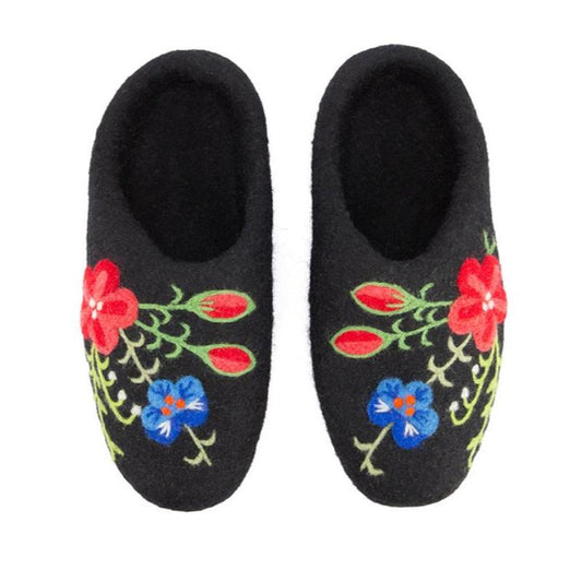 Dala wool slippers, black