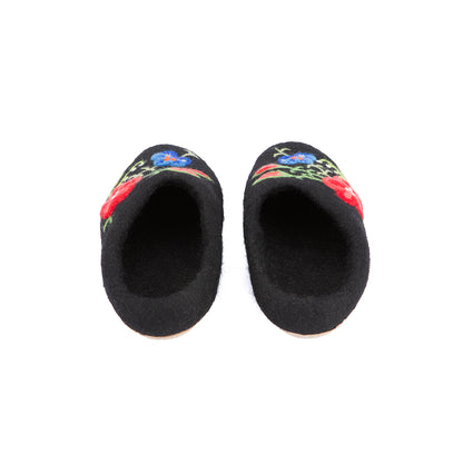 Dala wool slippers, black