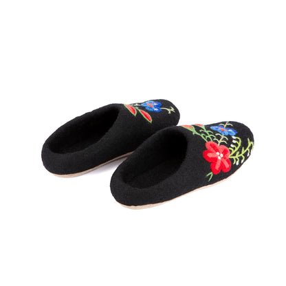 Dala wool slippers, black