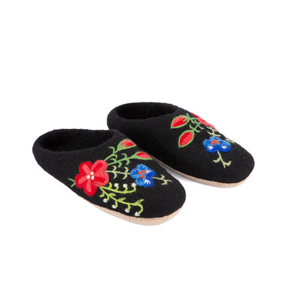 Dala wool slippers, black