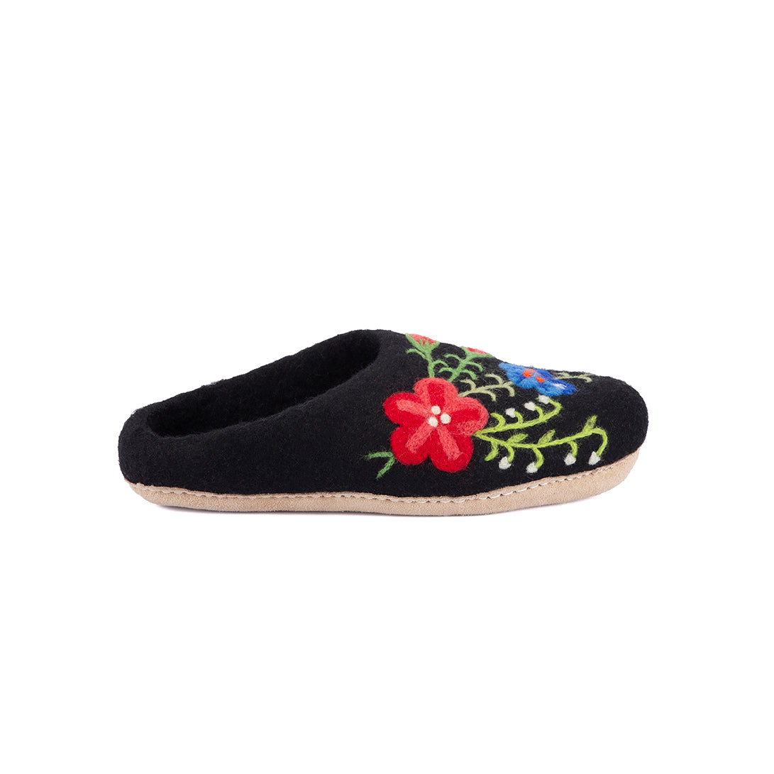 Dala wool slippers, black