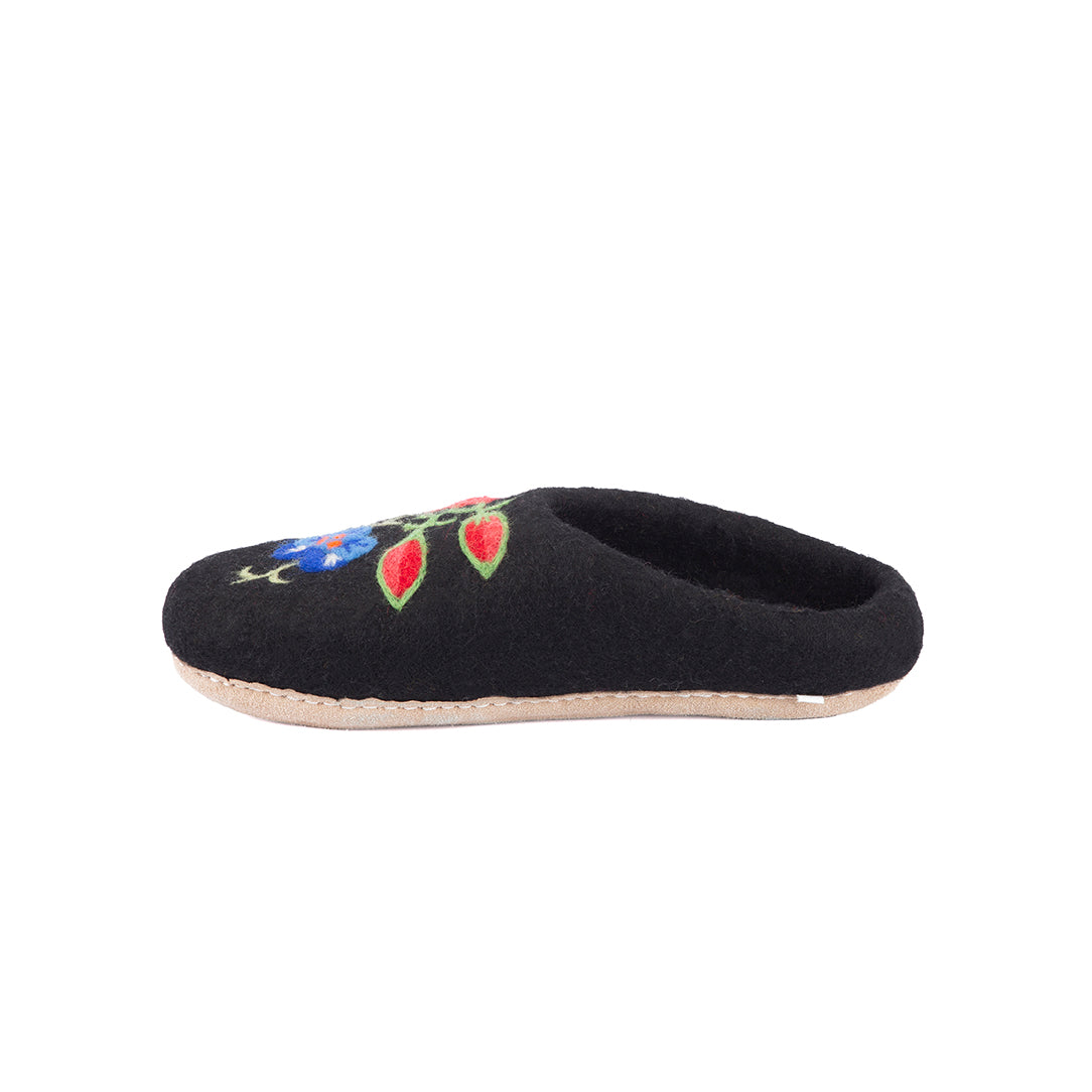 Dala wool slippers, black